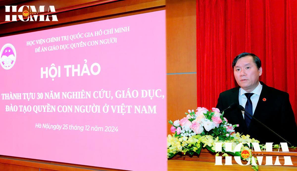 Hội thảo khoa học: “Thành tựu 30 năm nghiên cứu, giáo dục, đào tạo quyền con người ở Việt Nam”