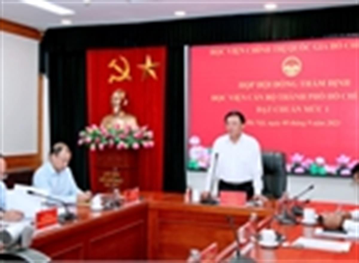 Họp Hội đồng thẩm định Học viện Cán bộ Thành phố Hồ Chí Minh đạt chuẩn mức 1